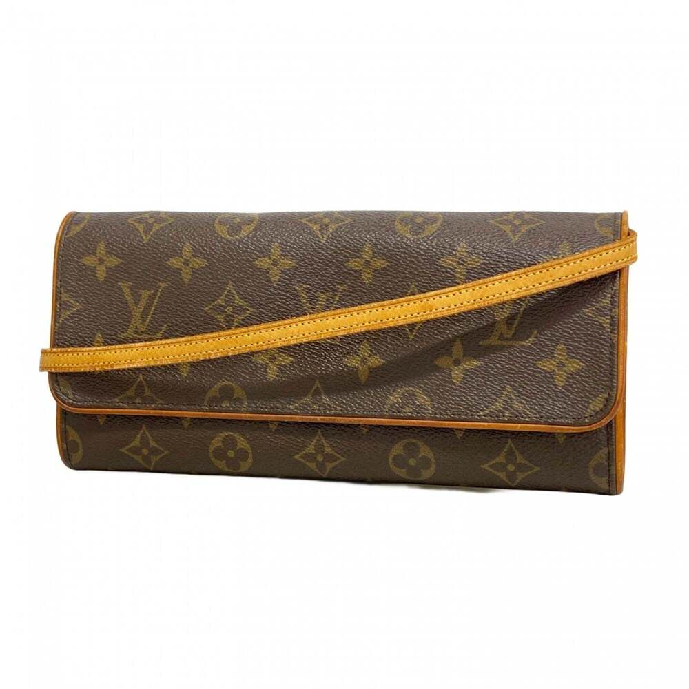 LOUIS VUITTON Authentic Brown Monogram Pochette Shoulder Bag
